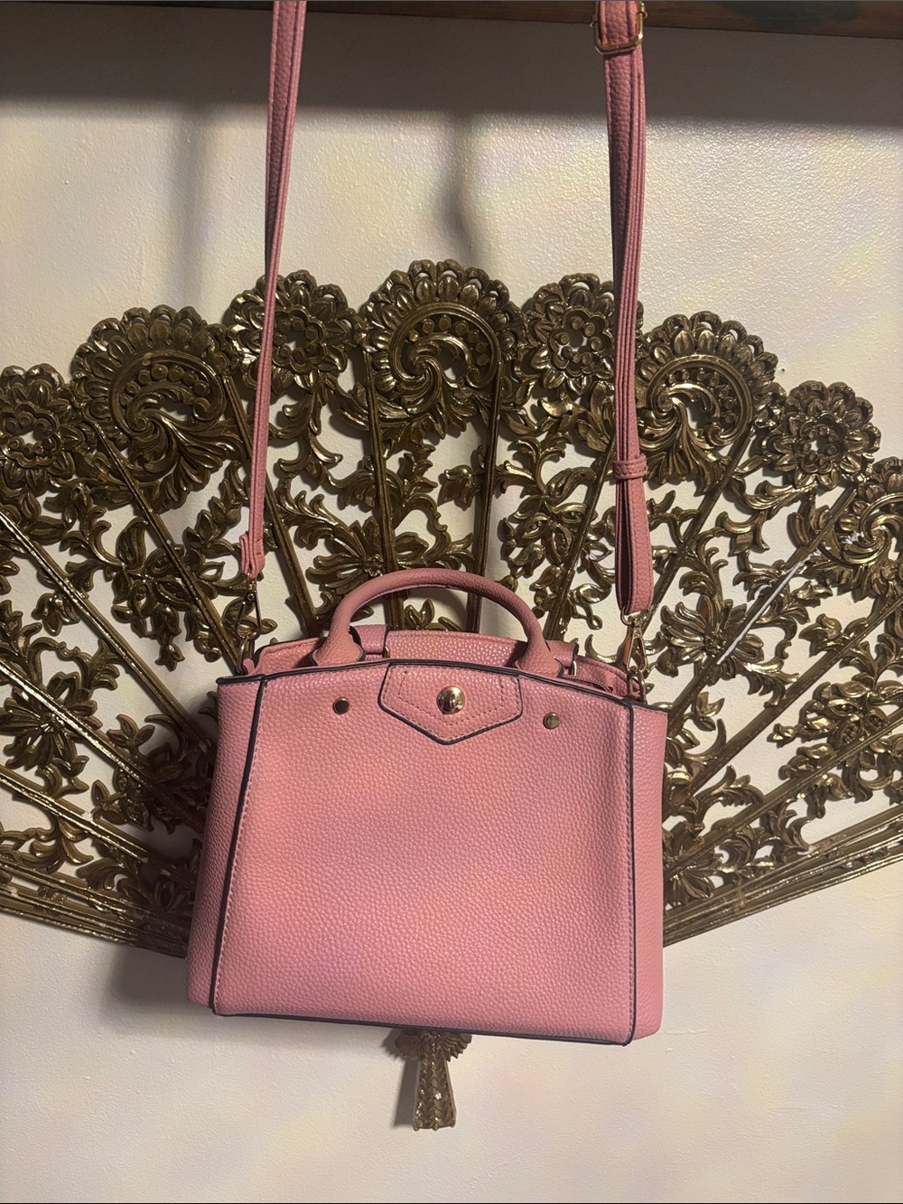 Pink Women's Crossbody Satchel Bag